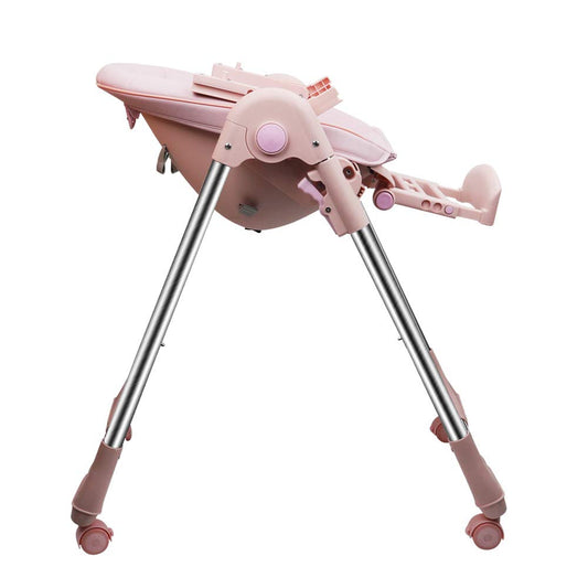 OUNUO Baby Hochstuhl verstellbar klappbar Rosa