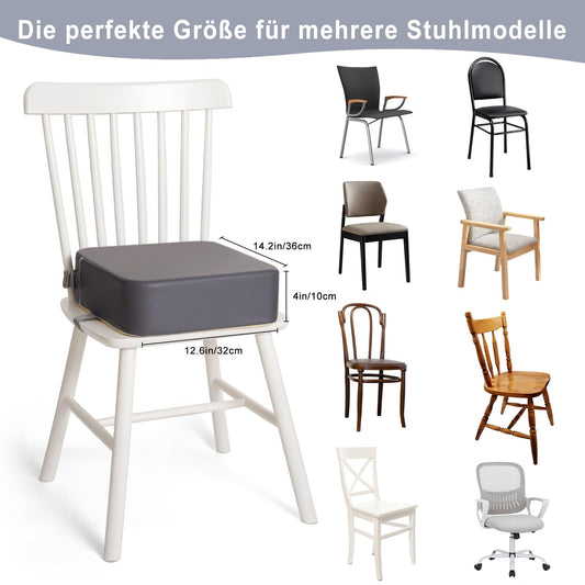 TOTIDYH Kindersitzerhöhung Stuhl, PU waschbar Dunkel